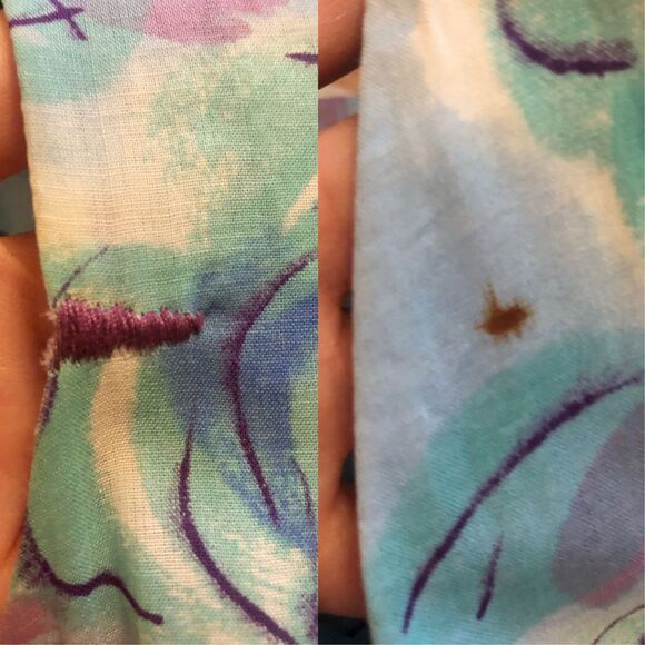 1940s-1950s MARC-EL Fashions of Miami Floral Dress W/Matching Belt. XS-S. As Is - Picture 10 of 10